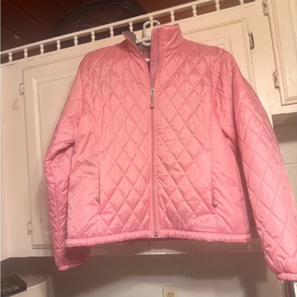 LL BEAN winter fall jacket puffer Quilted Jacket size large pink - Picture 4 of 4